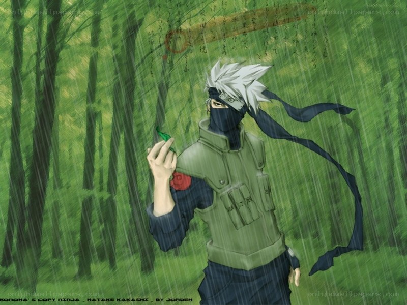 Kakashi in the rain