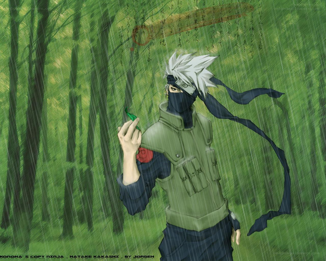 Kakashi in the rain
