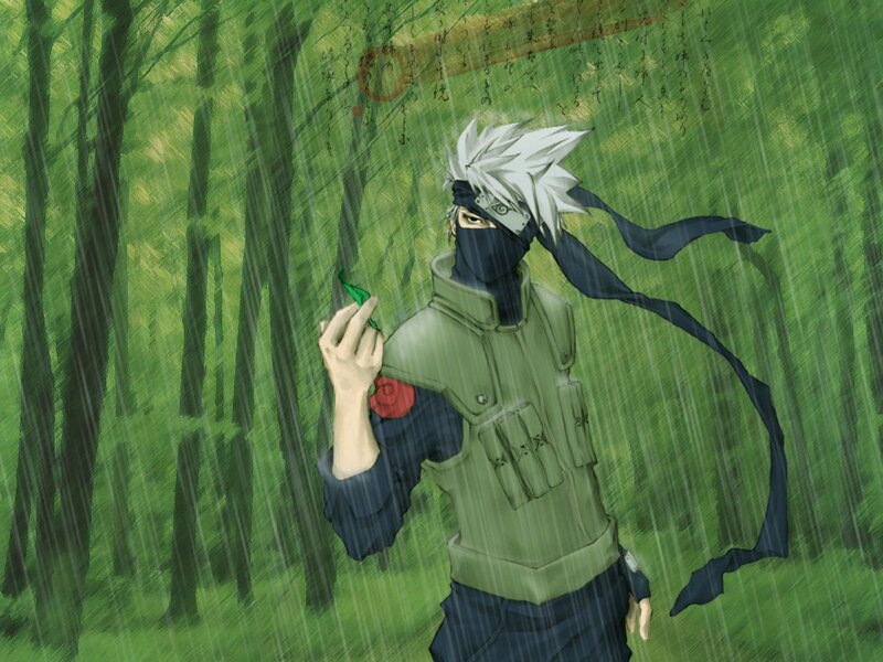 Kakashi in the rain