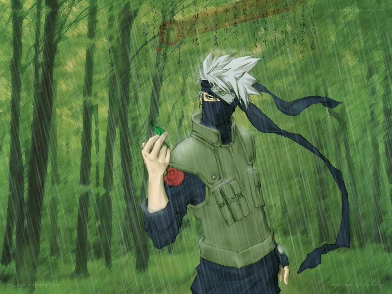 Kakashi in the rain