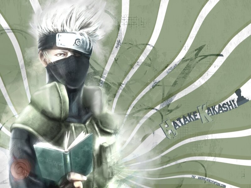 Kakashi reading a book