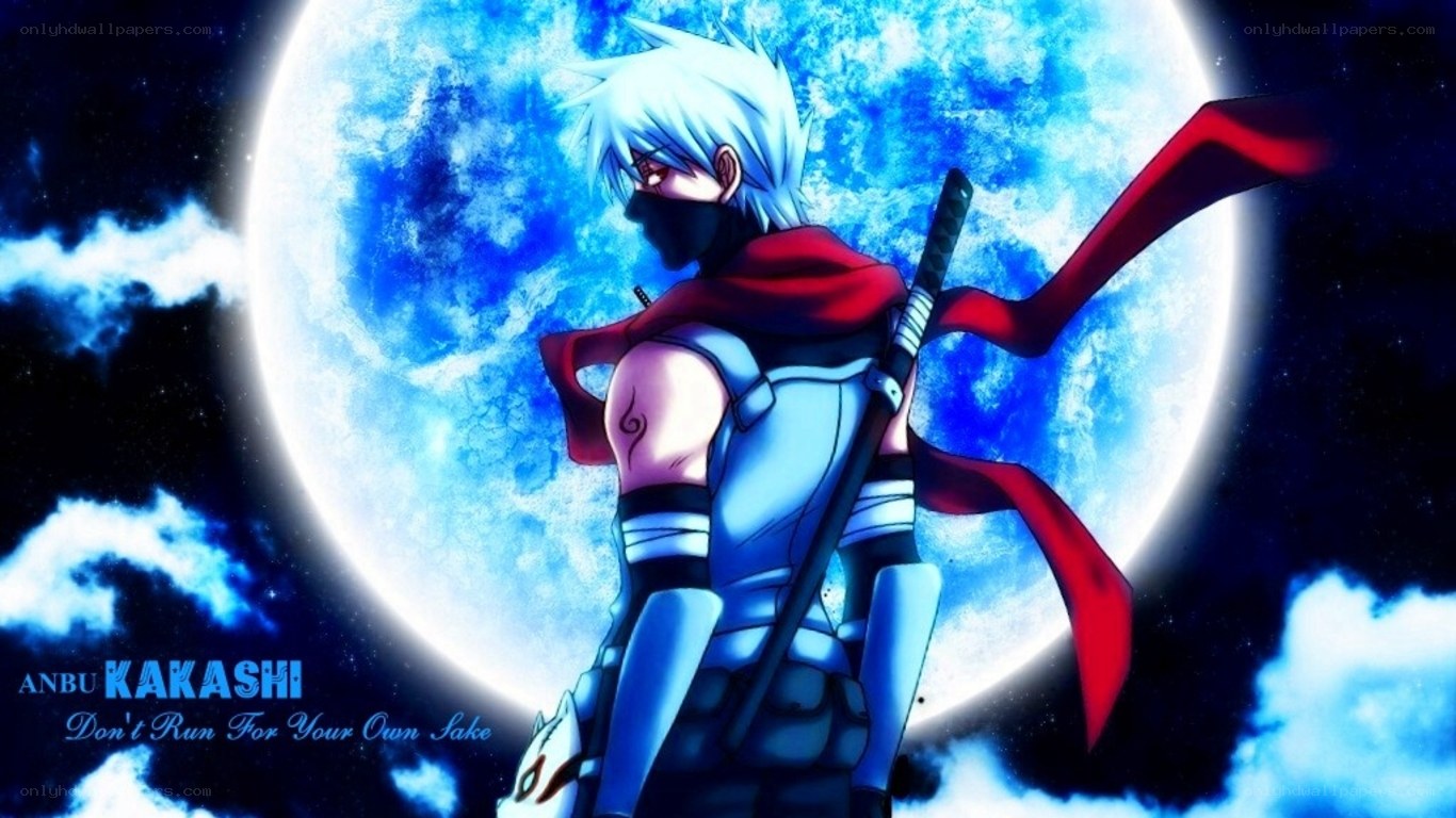 Kakashi under the moon