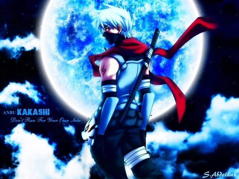 Kakashi under the moon