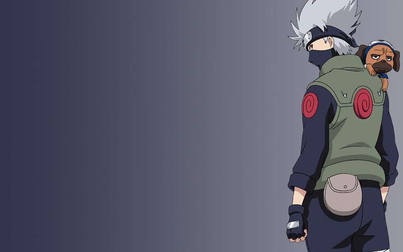 Kakashi with dog on back