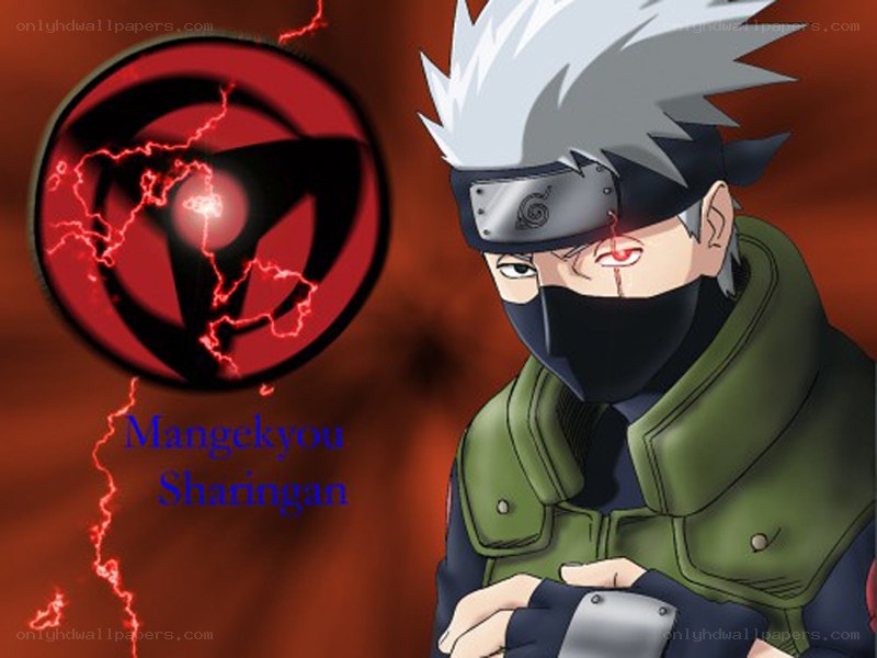 Kakashi with Mangekyou Sharingan