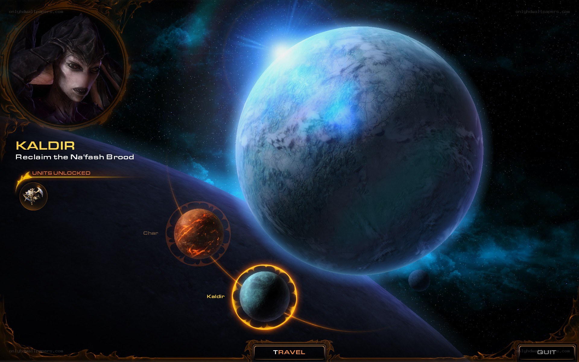 Kaldir planet selection