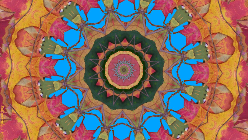 Kaleidoscopic Leaf Pattern — Green