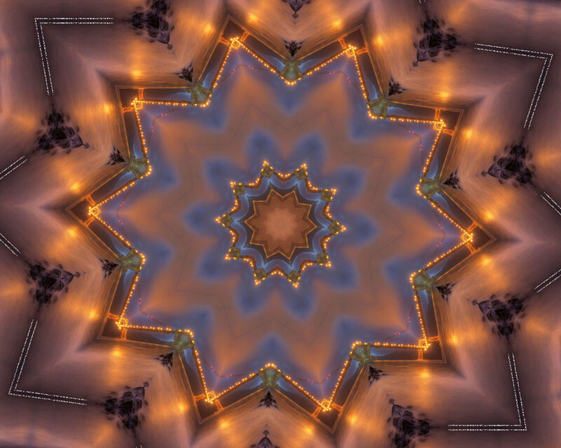Kaleidoscopic star pattern