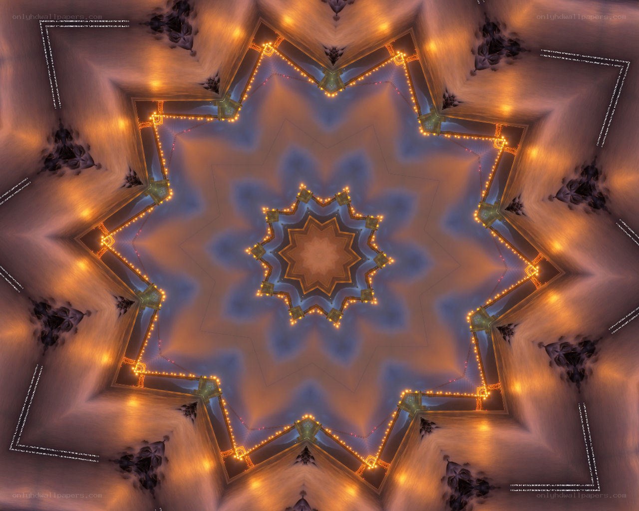 Kaleidoscopic star pattern