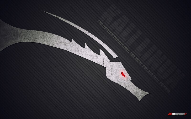 Kali Linux Logo — Black, Dark, Digital Art