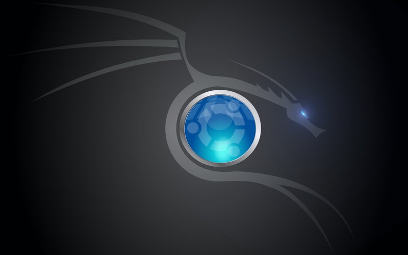 Kali Linux Logo — Black, Dark, Futuristic