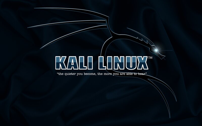 Kali Linux Logo — Black, Dramatic, Digital Art, Dragon, Text