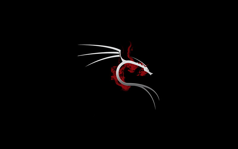 Kali Linux logo on black