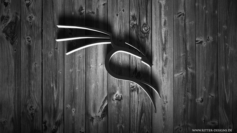 Kali Linux Logo on Wood