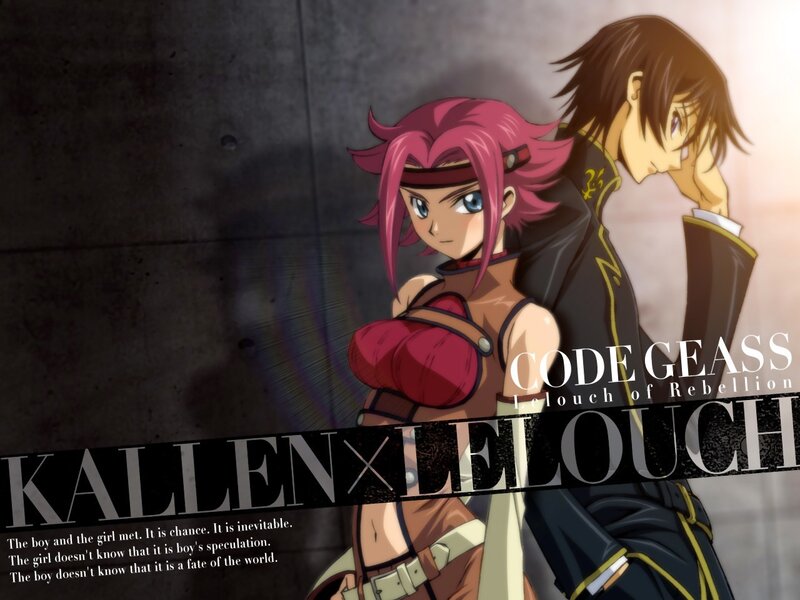 Kallen and Lelouch from Code Geass