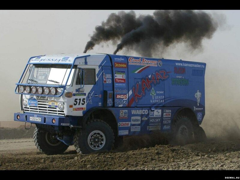 KAMAZ racing truck on dirt