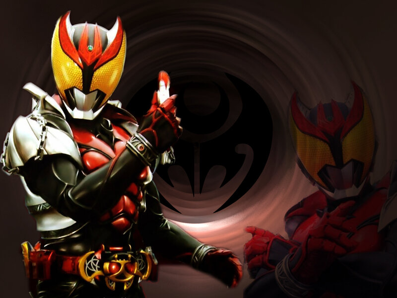 Kamen Rider with red and gold armor