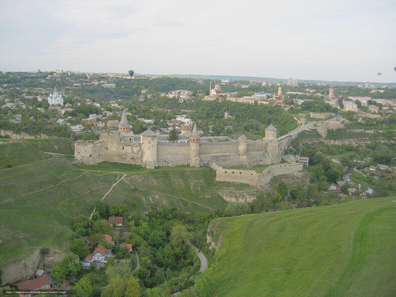 Kamianets-Podilskyi Castle view