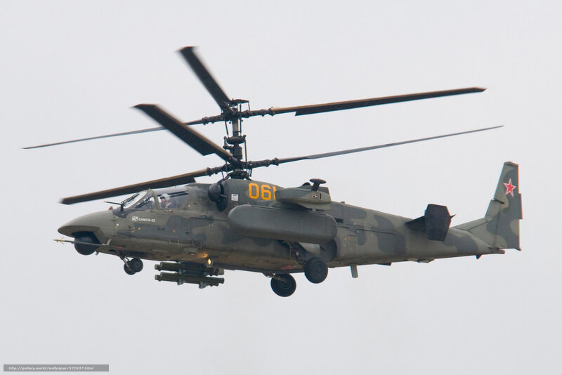 Kamov Ka-52 helicopter in flight