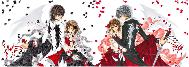 Kaname and Zero with their brides