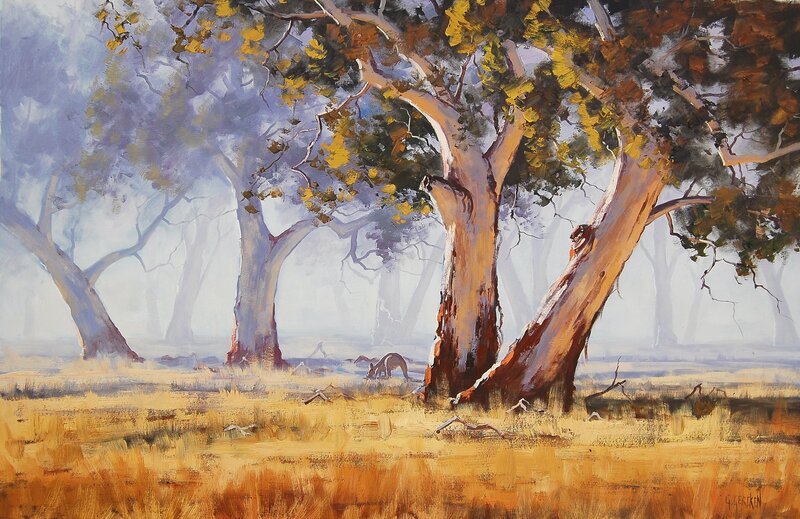 Kangaroo in Forest — Brown, Serene
