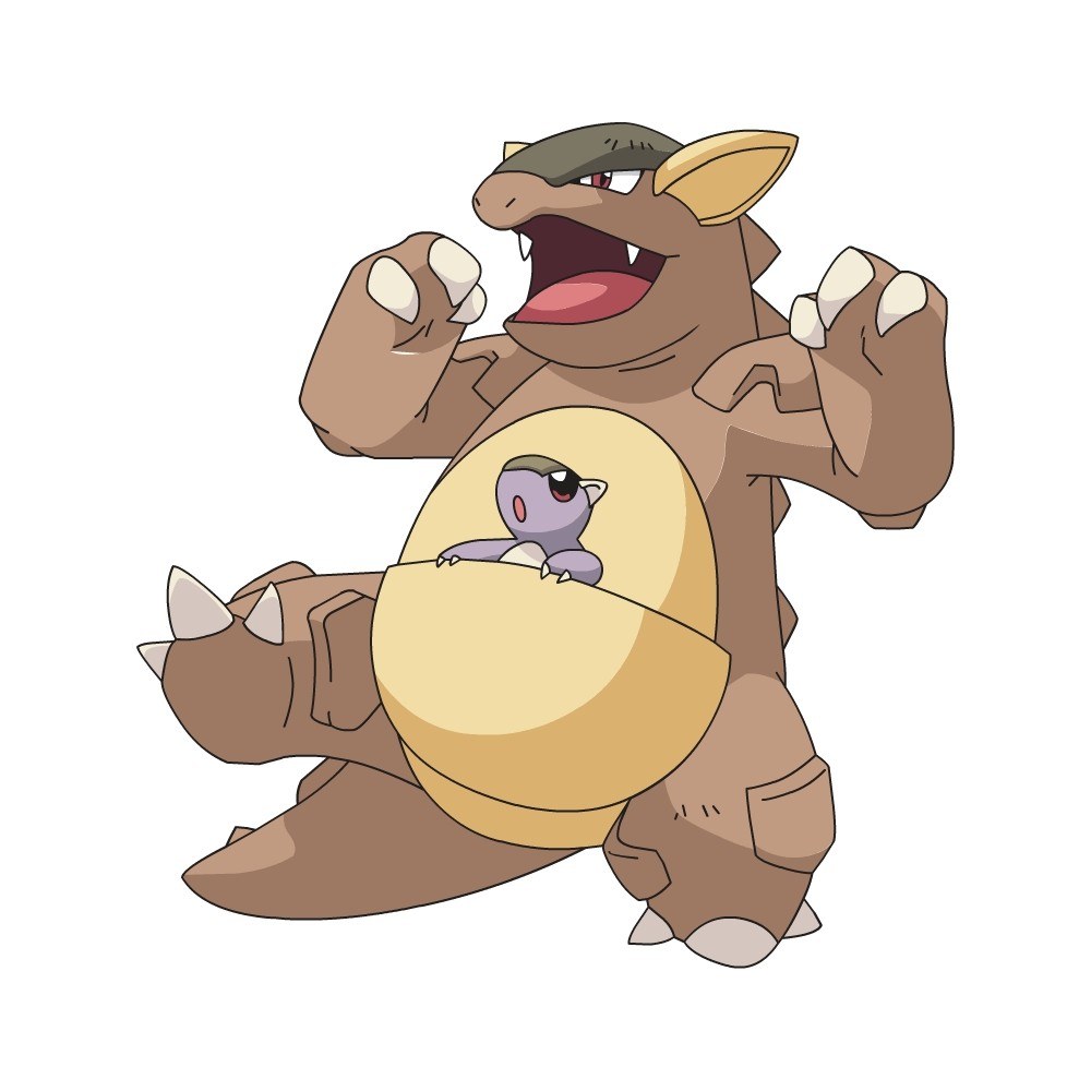 Kangaskhan with its baby