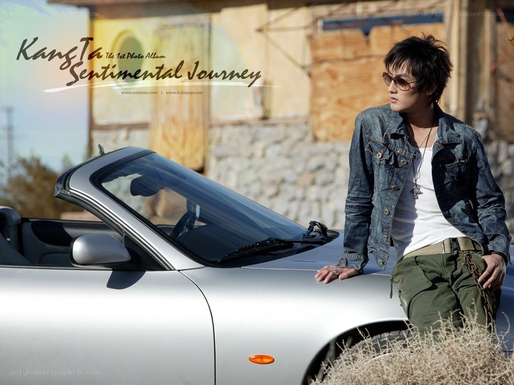 Kangta by a silver car