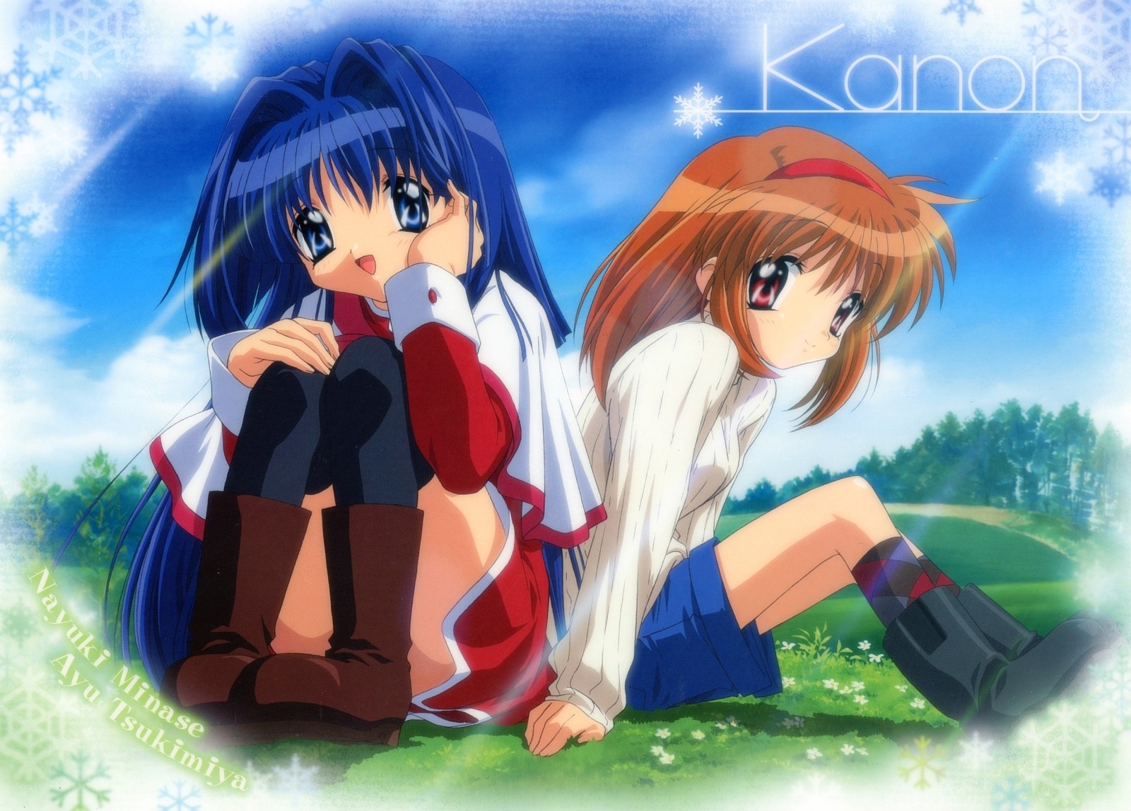 Kanon anime characters in field