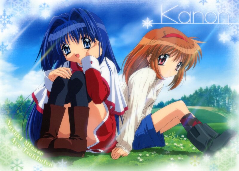 Kanon anime characters in field