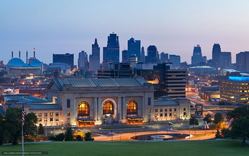Kansas City skyline at dusk