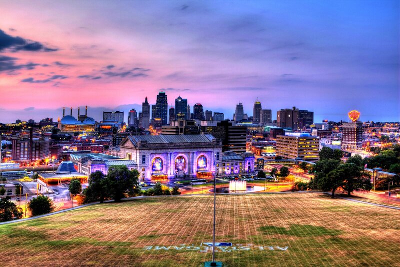 Kansas City Skyline — Purple