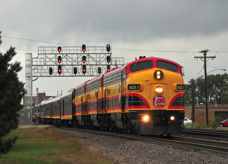 Kansas City Southern train on tracks