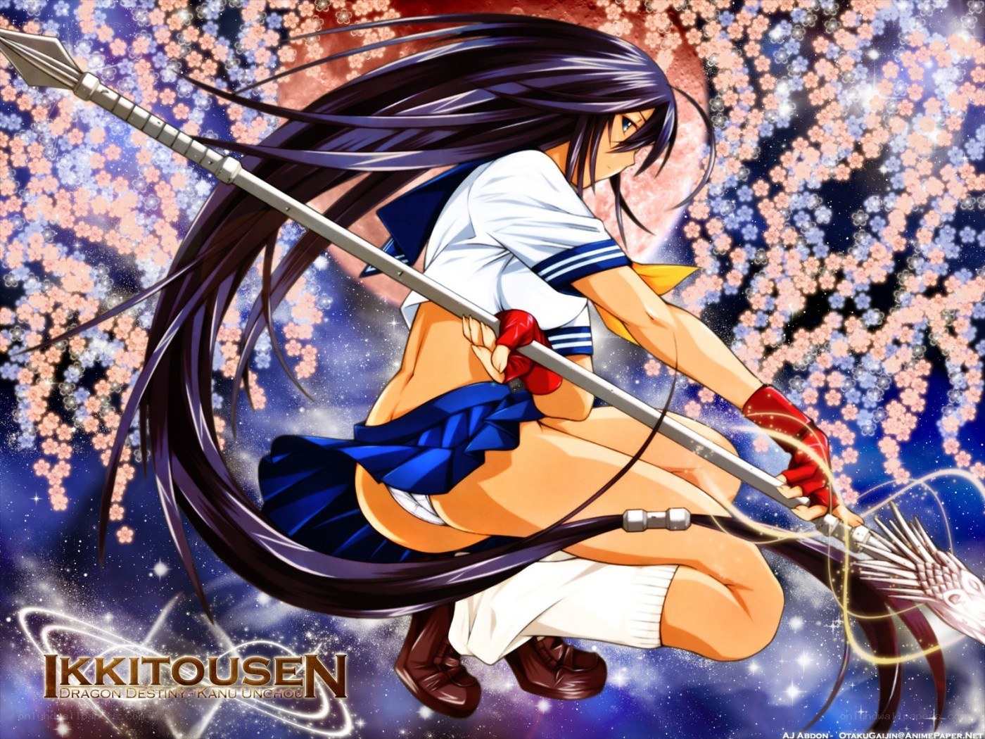 Kanu Unchou with spear