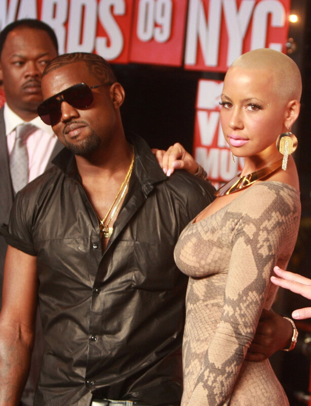 Kanye West and Amber Rose at awards