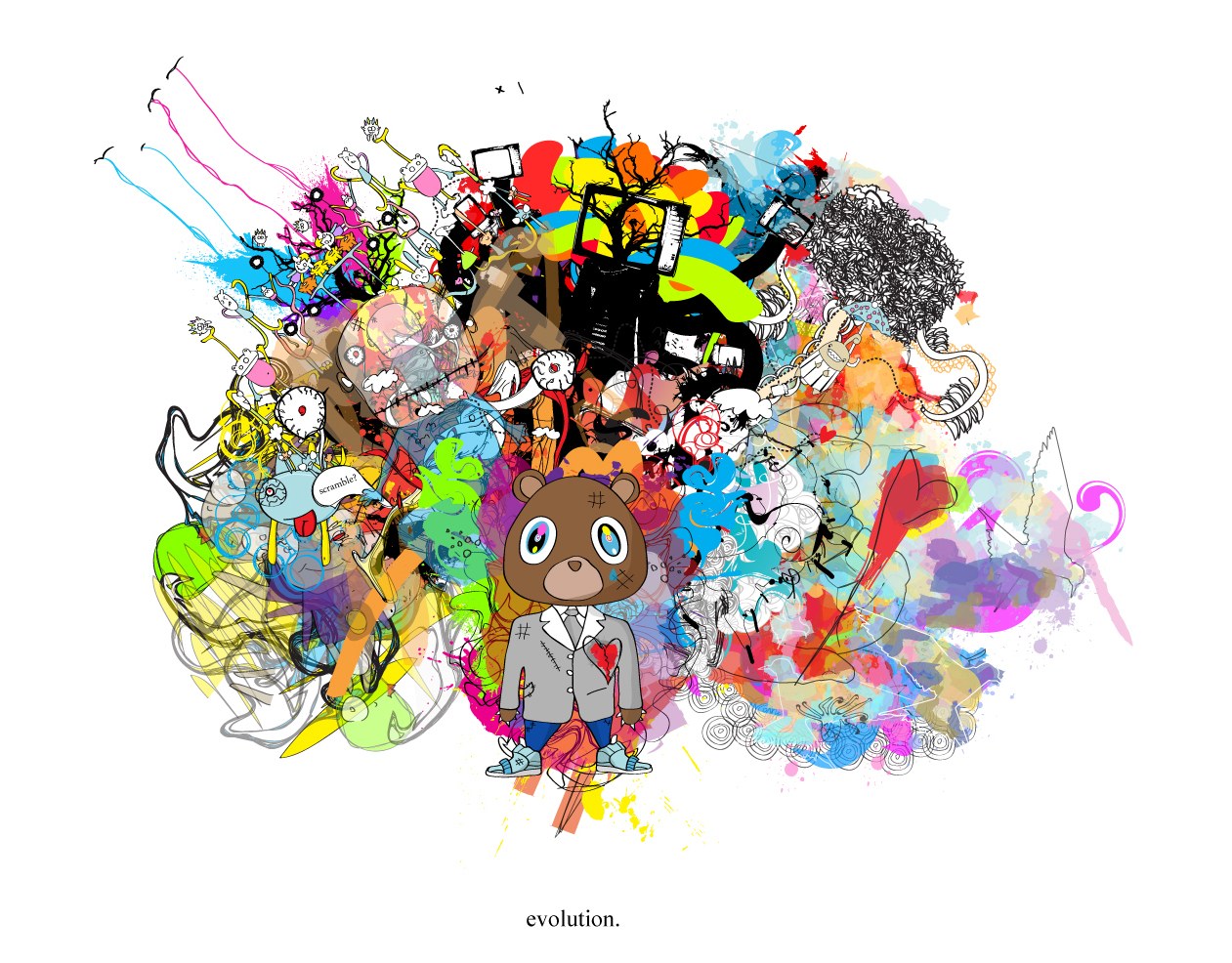 Kanye West evolution artwork