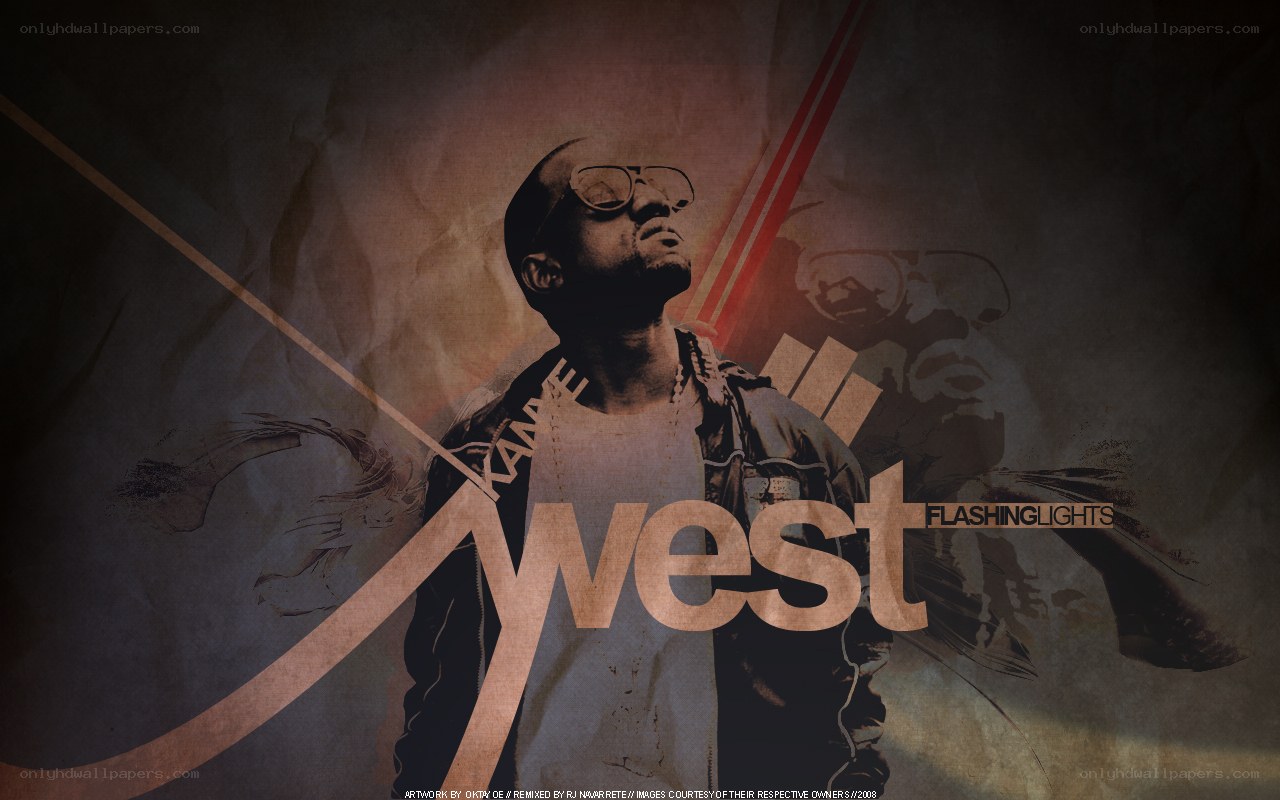 Kanye West Flashing Lights artwork