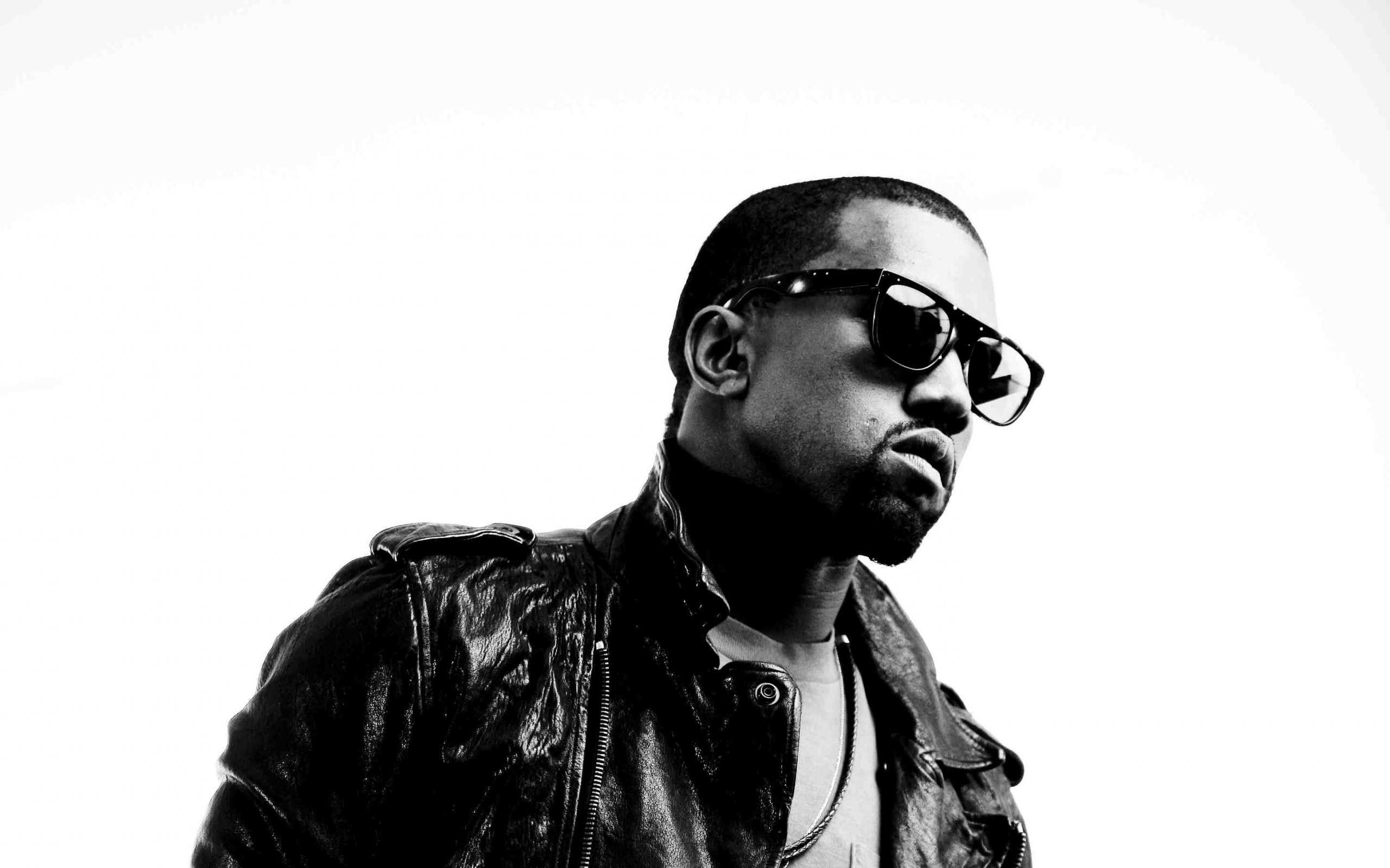 kanye west in black and white