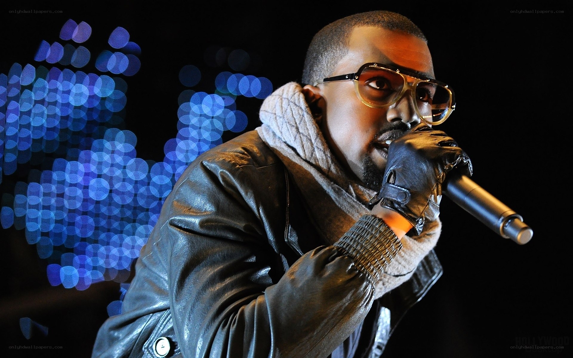 kanye west performing on stage