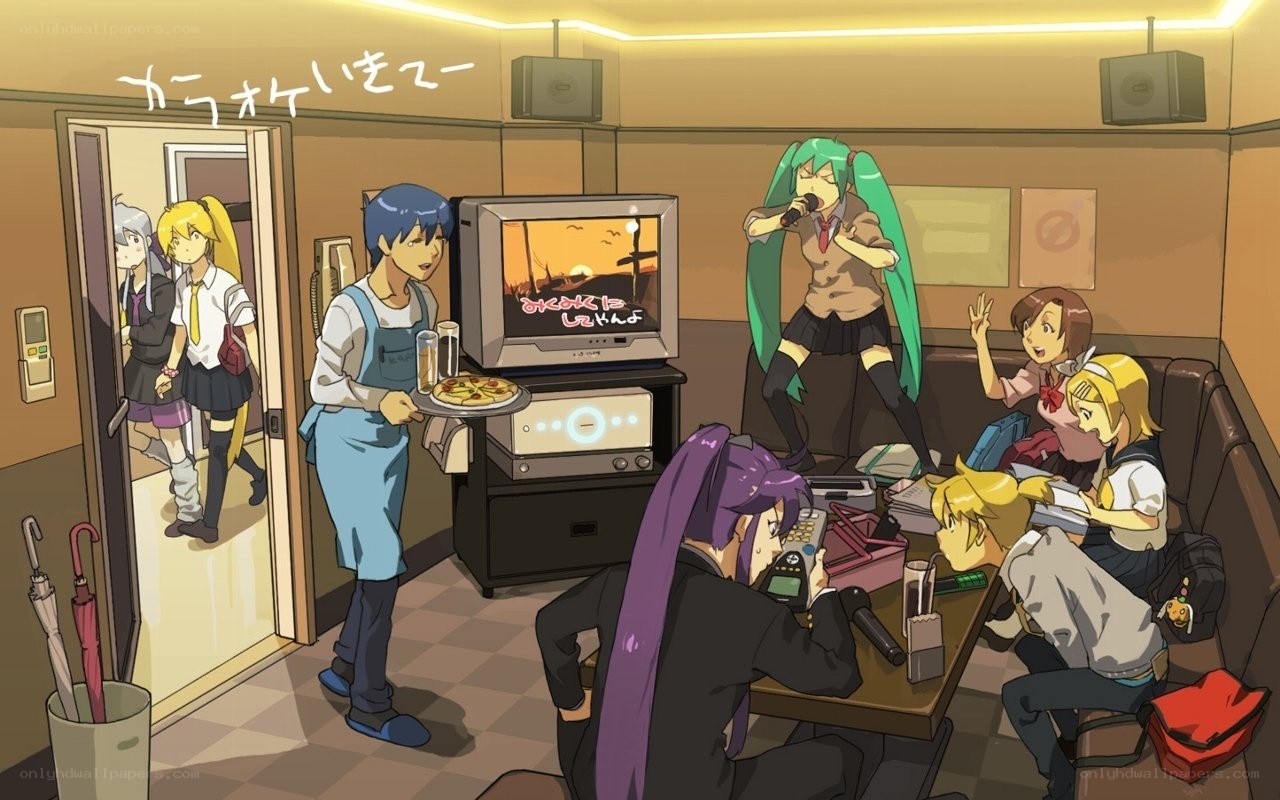 Karaoké with Vocaloid characters