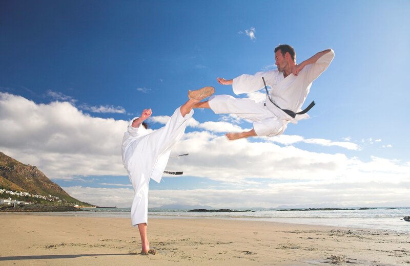 Karate on the beach