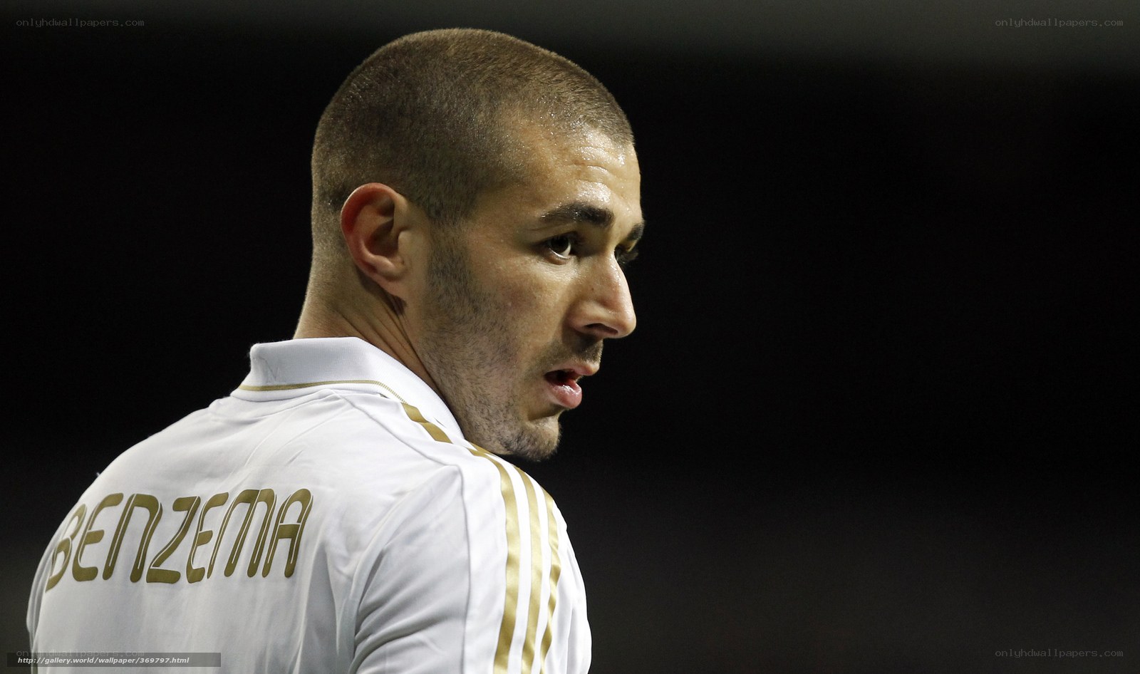 Karim Benzema in white jersey