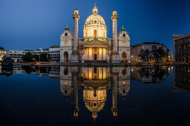 Karlskirche in Vienna — Blue