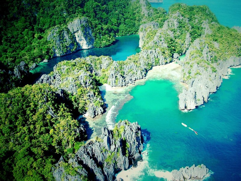 Karst Islands in Bay — Green, Serene, Afternoon, Photograph