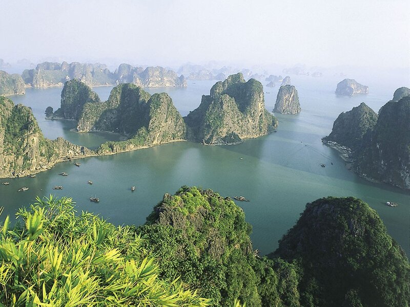 Karst Islands in Bay — Green