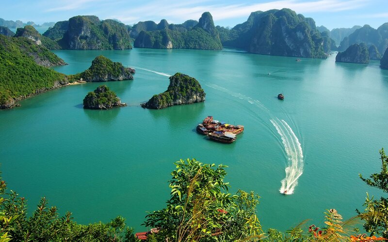 Karst Islands in Bay — Turquoise, Serene