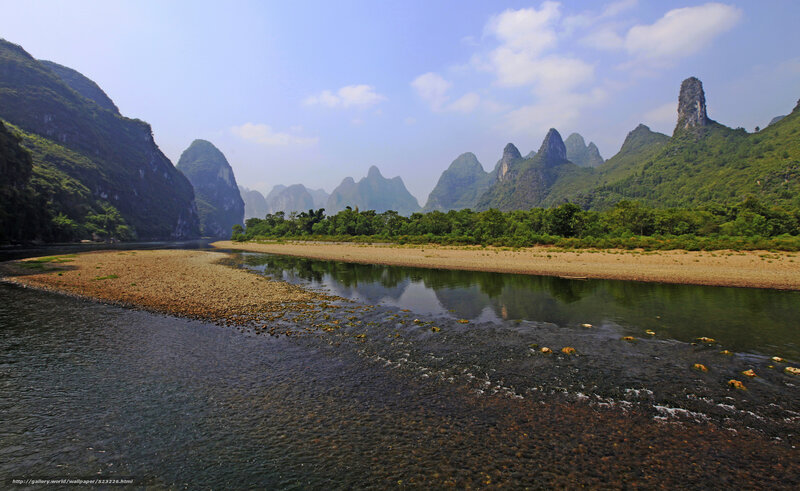 Karst landscape with river