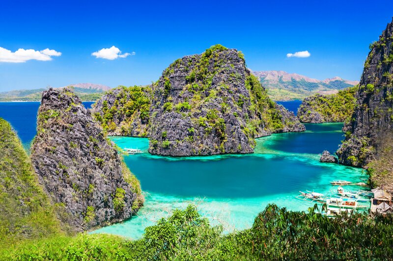 Karst Limestone Islands — Blue, Serene, Afternoon