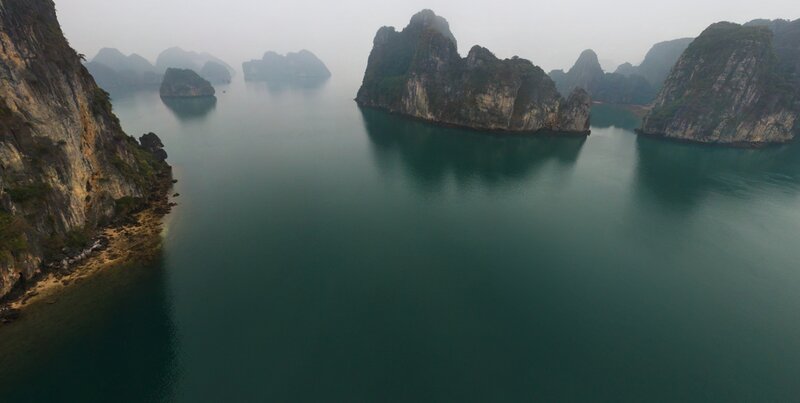 Karst Limestone Islands — Green, Misty