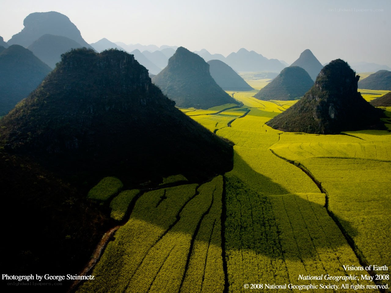 Karst Mountains and Canola Fields