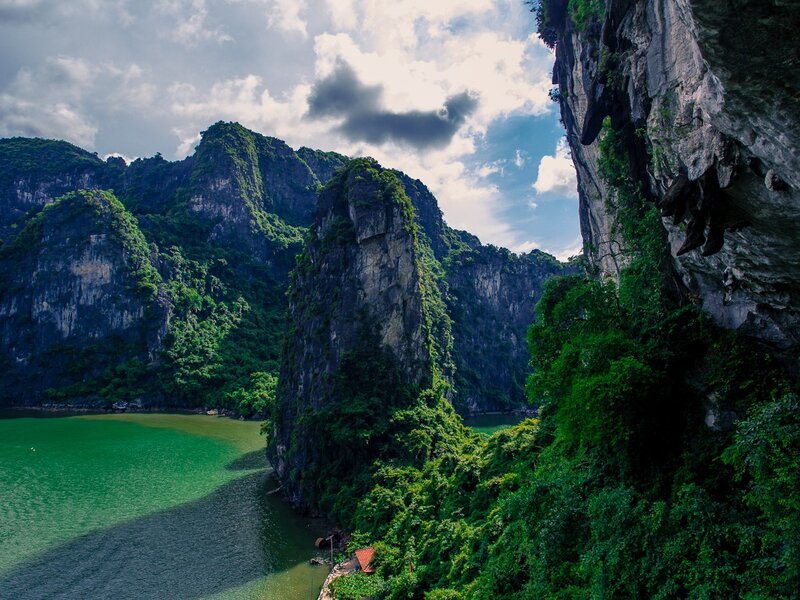 Karst Mountains and Green Water